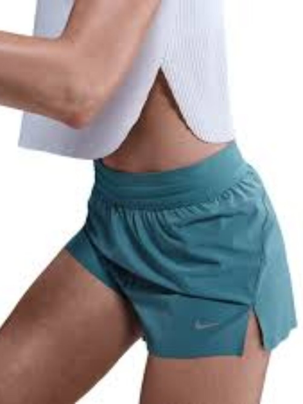 Nike AeroSwift Dri-FIT ADV Mid-Rise Running Shorts, Deep Teal, Sz Small